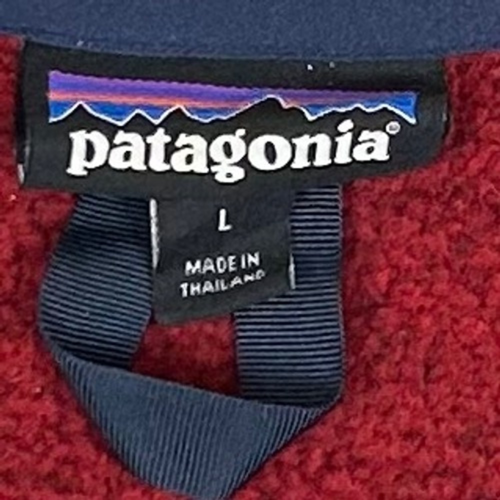 Patagonia Better Sweater 1/4 Zip Pullover Red Heather Fleece Jacket Mens Large - Picture 3 of 9